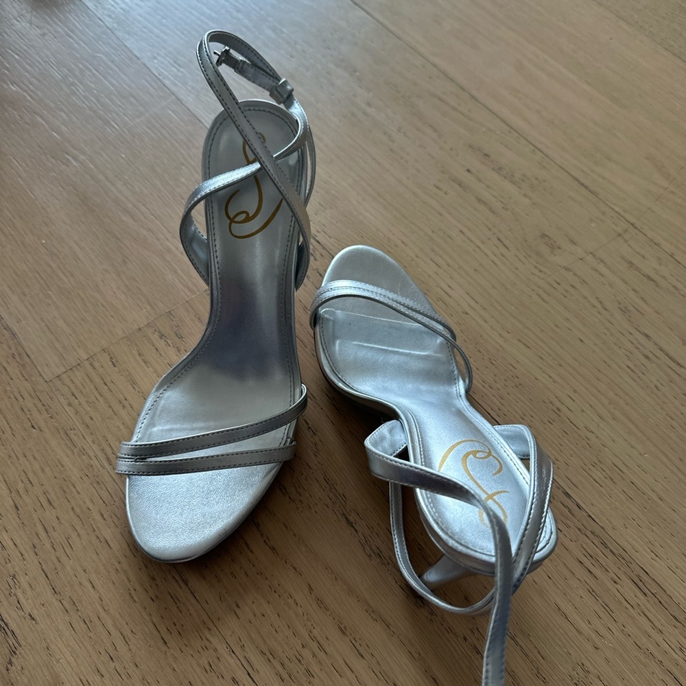 Sam Edelman silver heels size 38